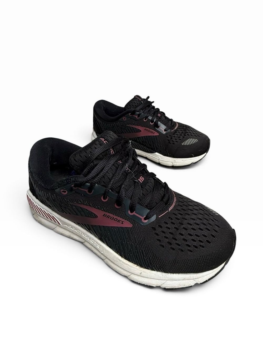 Brooks Addiction GTS 15 Women's Running Shoes Size 8 Wide Black Pink
